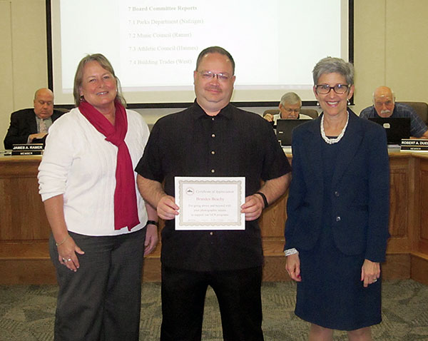 Branden Beachy was recognized for the photography that he has posted throughout the Administration Center. Branden is a part of the photographer’s guild, and clearly has an eye for detail. He produces the photos, does the framing, and places them throughout the building, at his own expense, for all to enjoy. Mr. Beachy was also recognized for his tireless work to ensure that the GCS network is working and available for staff members, even if it means coming in on the weekend to make repairs.