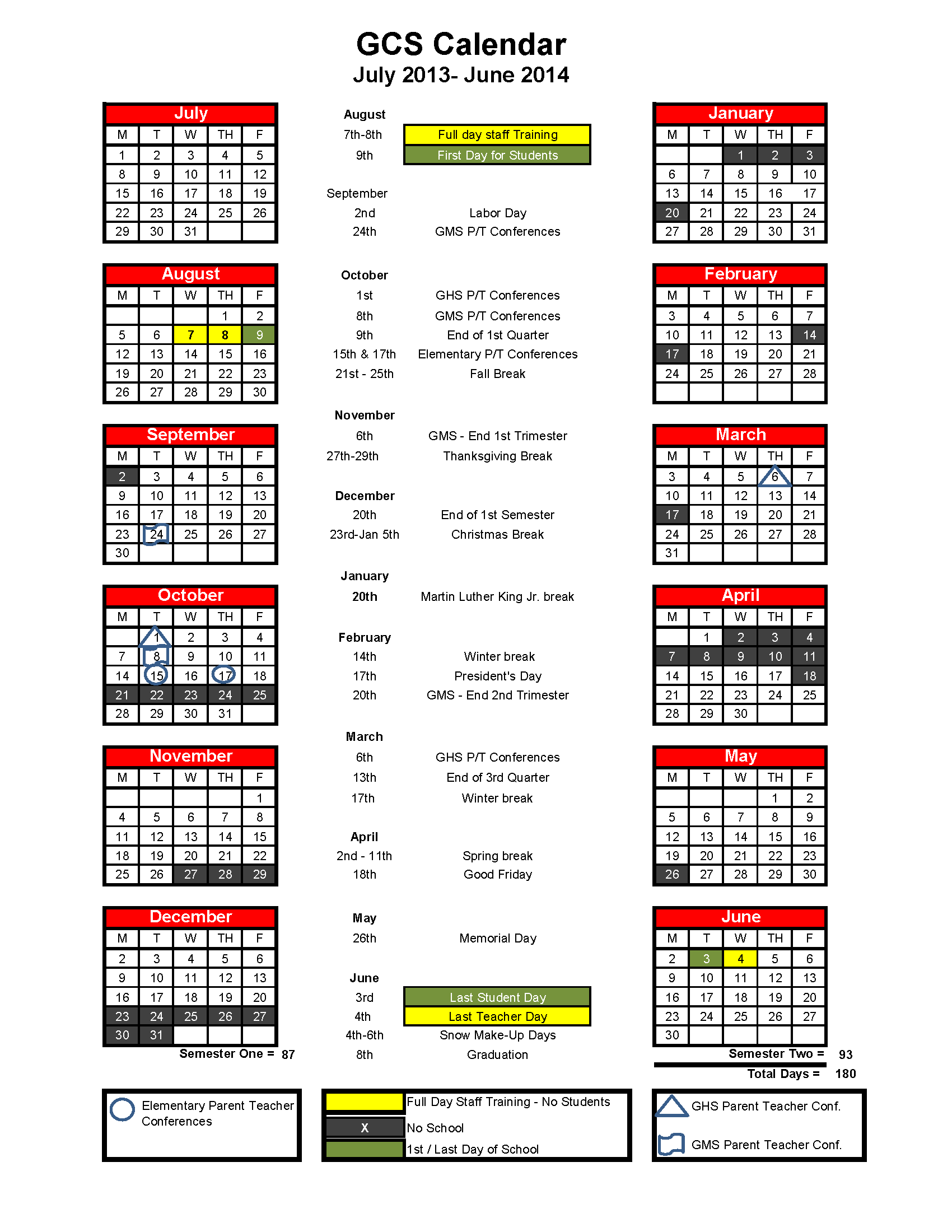 2013-14 School-Year Calendar – Goshen Community Schools